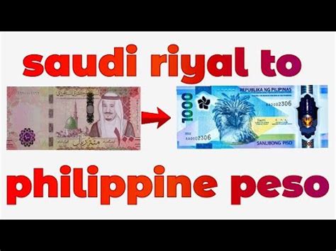 1200 riyal to philippine peso|Convert from Saudi Riyal (SAR) to Philippine Peso (PHP).